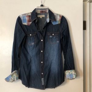 Western yoke denim shirt